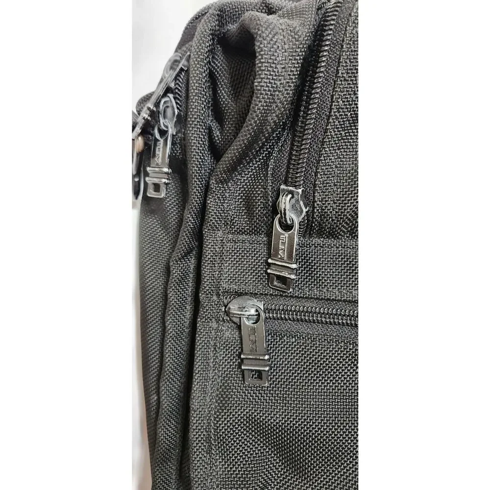 TUMI‎ Alpha Expandable Organizer Laptop Briefcase 208D3– Black Ballistic Nylon